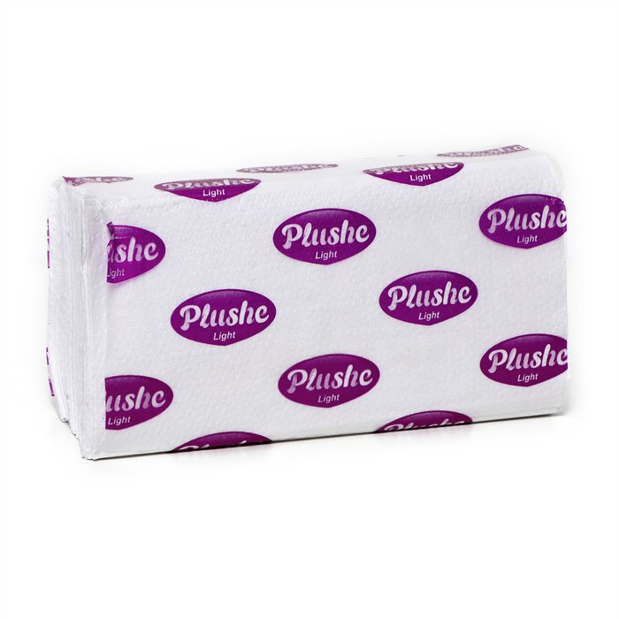 Полотенца бумажные V-сложения Plushe, 22 гм2, 1 слой, 200 листов - Фото 1