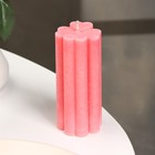 Свеча-цилиндр "Четырехлистник",4,5х10,5 см, пальмовый воск, розовая, 6 ч