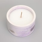 Свеча «Цилиндр» в подсвечнике из гипса, 11,5х11,5х6,5 см, мрамор с фиолетовым - Фото 3