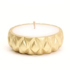 Свеча «Купол» в подсвечнике с ромбовидными гранями из гипса с крышкой, 8,5х8,5см, золото - фото 23516961