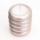 Свеча "Спираль" в подсвечнике из гипса, 7х9см, шампань - фото 23516989