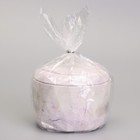 Свеча "Мрамор" в подсвечнике из гипса с крышкой, 8,5х6см, мрамор с фиолетовыми полосками - Фото 6