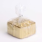 Свеча "Квадрат"в подсвечнике с узкими гранями из гипса, 7,5х3,5см, золото - фото 23517043