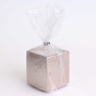 Свеча "Квадрат" в подсвечнике из гипса,5х6см,шампань - фото 23521558