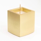 Свеча "Квадрат" в подсвечнике из гипса,5х6см,золото - Фото 2