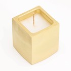 Свеча "Квадрат" в подсвечнике из гипса,5х6см,золото - Фото 3