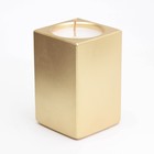 Свеча "Квадрат" в подсвечнике из гипса, 5х8см,золото - фото 23517055