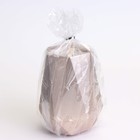 Свеча "Ваза. Мрамор" в подсвечнике из гипса с гранями,7х10см,шампань - Фото 4
