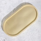 Подсвечник овальный из гипса,17,5х9х1,5см,золото - фото 23381203