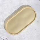 Подсвечник овальный из гипса,17,5х9х1,5см,золото - фото 23381204