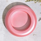 Подсвечник "Полноторие" из гипса малый,9х2,5см,розовый - Фото 3