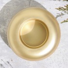 Подсвечник "Полноторие. Мрамор" из гипса большой, 11х5см,золото (комплект 2 шт) - фото 23372263