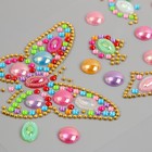 Декоративные украшения из страз "Бабочка и цветочки" - фото 23417897