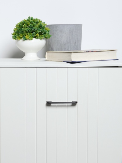 Ручка-скоба CAPPIO RSC023, алюминий, м/о 96 мм, цвет черный