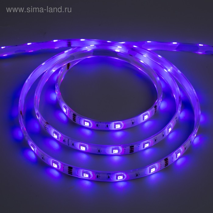 Светодиодная лента 12В, SMD5050, 5 м, IP68, 30LED, 7.2 Вт/м, 14-16 Лм/1 LED, DC, МУЛЬТИ (RGB) - Фото 1