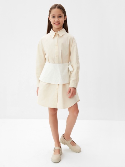 Юбка(баска) для девочки MINAKU: PartyDress, цвет белый, рост 122 см