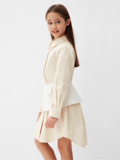 Юбка(баска) для девочки MINAKU: PartyDress, цвет белый, рост 122 см