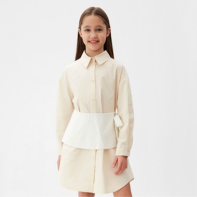 Юбка баска для девочки MINAKU: PartyDress, белая, рост 152 см