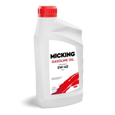Масло моторное Micking Gasoline Oil MG1, 5W-40 SP, синтетическое, 1 л
