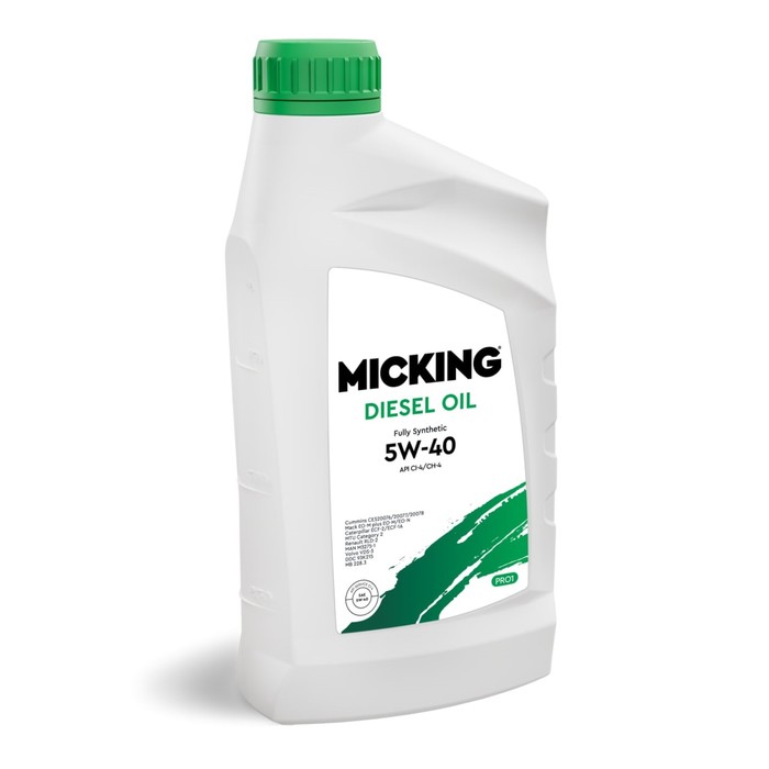 Масло моторное Micking Diesel Oil PRO1, 5W-40 CI-4/CH-4, синтетическое, 1 л - Фото 1