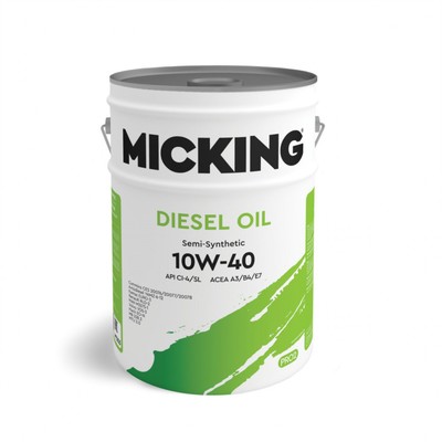 Масло моторное Micking Diesel Oil PRO2, 10W-40 API CI-4/SL, полусинтетическое, 20 л