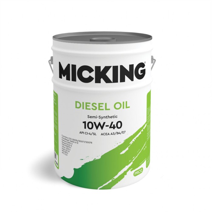 Масло моторное Micking Diesel Oil PRO2, 10W-40 API CI-4/SL, полусинтетическое, 20 л - Фото 1
