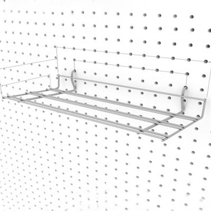 Полка прямая для перфорированной панели ДСП, 298×145×62 мм, цвет белый - Фото 1