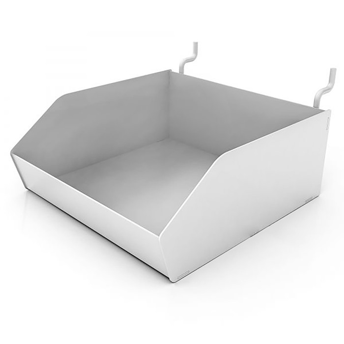 Металлический контейнер для перфорированной панели ДСП 150×150×60 мм, цвет белый - фото 1881450521