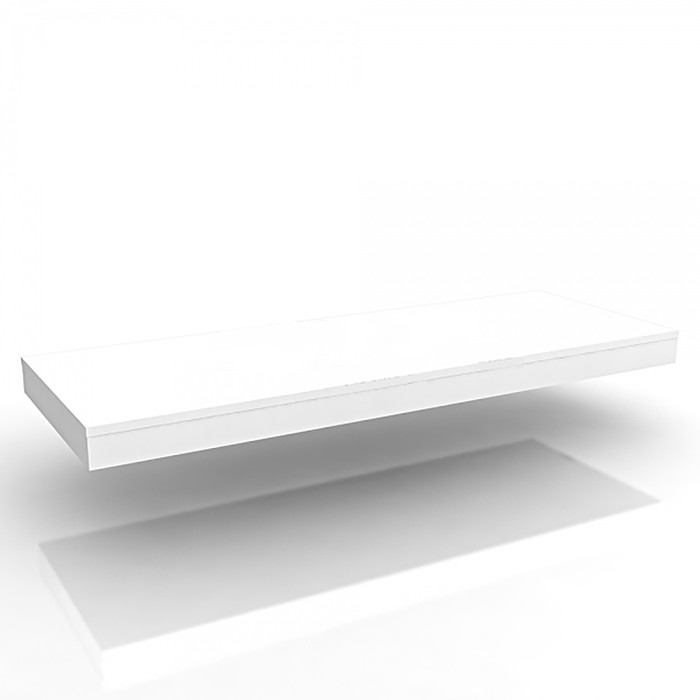 Полка-подиум для экономпанели, 1200×400×75 мм, цвет белый - Фото 1