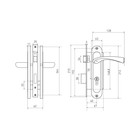 Замок врезной БУЛАТ ЗВ4-1.70.03.07 НОМОС, с ручками, 5 перфорированных ключей, титан  (артикул 10228832)  большой выбор товаров оптом и в розницу по низким ценам с доставкой
