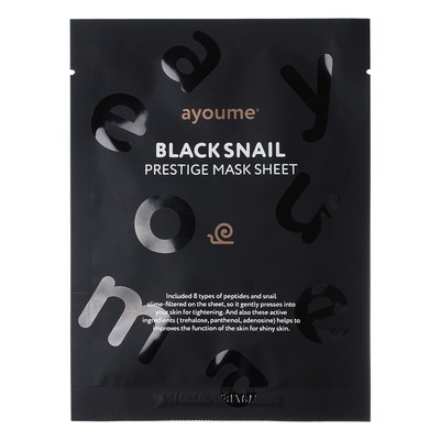 Маска тканевая Ayoume Black Snail Prestige Mask Sheet, с муцином чёрной улитки, 20 мл