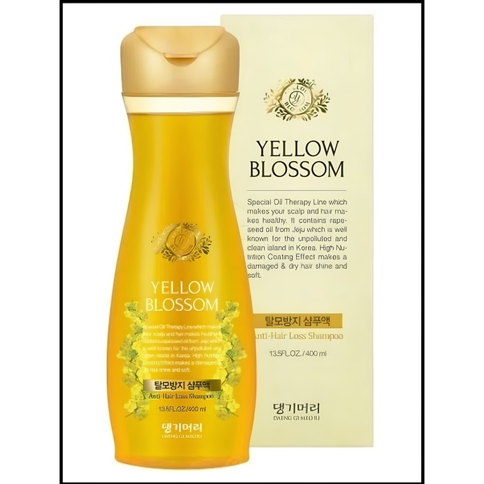 Шампунь Daeng Gi Meo Ri Yellow Blossom, с рапсовым маслом, против выпадения волос, 400 мл - Фото 1