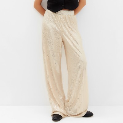 Брюки из пайеток женские MIST Celebration, размер 42, золотая