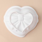 Форма для выпечки и муссовых десертов KONFINETTA «Сердце с бантом», 19×17×6,5 см, цвет белый - Фото 2