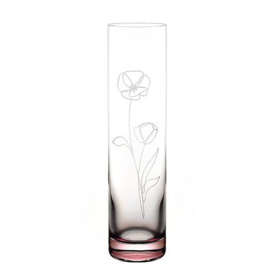 Ваза Crystalex, хрустальное стекло, высота 24 см