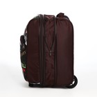 Чемодан малый 16" на молнии, цвет коричневый - фото 24428878