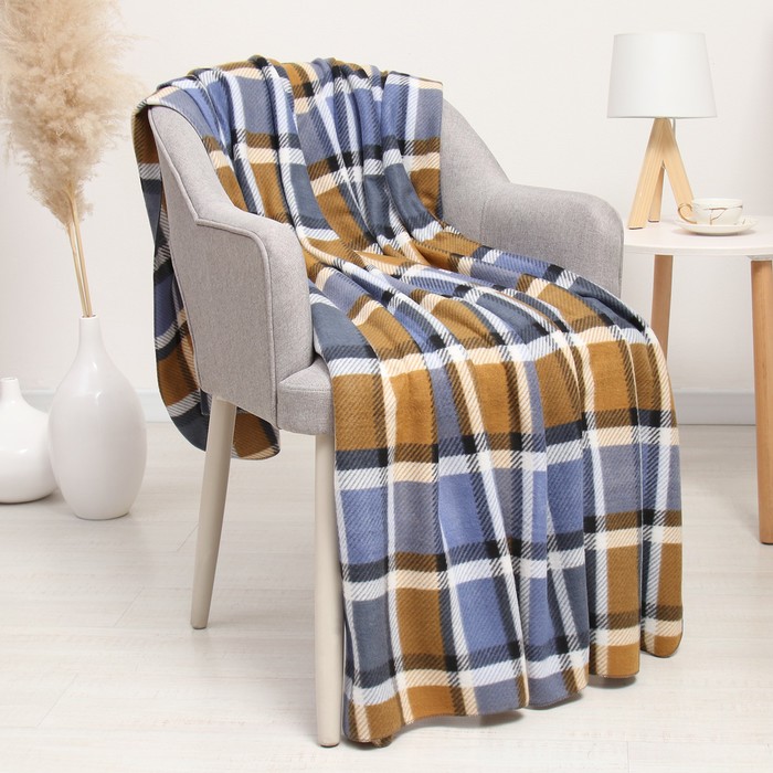 Плед Осень 150х200см, флис 150г/м, пэ100% - Фото 1