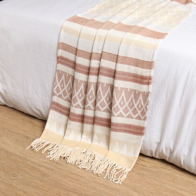 Плед «Орнамент» 150×200 см, бежевый