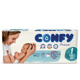 Подгузники CONFY Premium NB 2-5 кг (размер 1) 44 шт 10137582