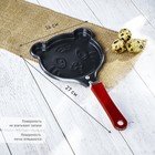УЦЕНКА Сковорода Доляна «Котик», d=14 см, пластиковая ручка, антипригарное покрытие, цвет чёрный - Фото 5