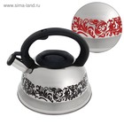 УЦЕНКА Чайник со свистком из нержавеющей стали Доляна «Расцвет», 2,8 л, фиксированная ручка, с индикатором нагрева - Фото 2