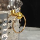 УЦЕНКА Ведро для льда из нержавеющей стали «Чеканный», 5.2 л, 25×20×20.5 см, золотые ручки - Фото 3