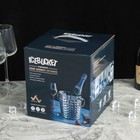 УЦЕНКА Ведро для льда из нержавеющей стали «Чеканный», 5.2 л, 25×20×20.5 см, золотые ручки - Фото 5