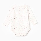 Боди с длинным рукавом, цвет молочный, рост 62 см - фото 23388257