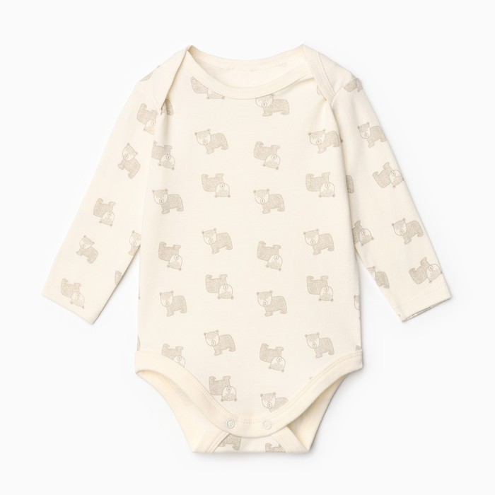 Боди детское, цвет бежевый, рост 56 см - Фото 1