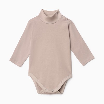 Боди детское, с длинным рукавом, цвет капучино, рост 74 см