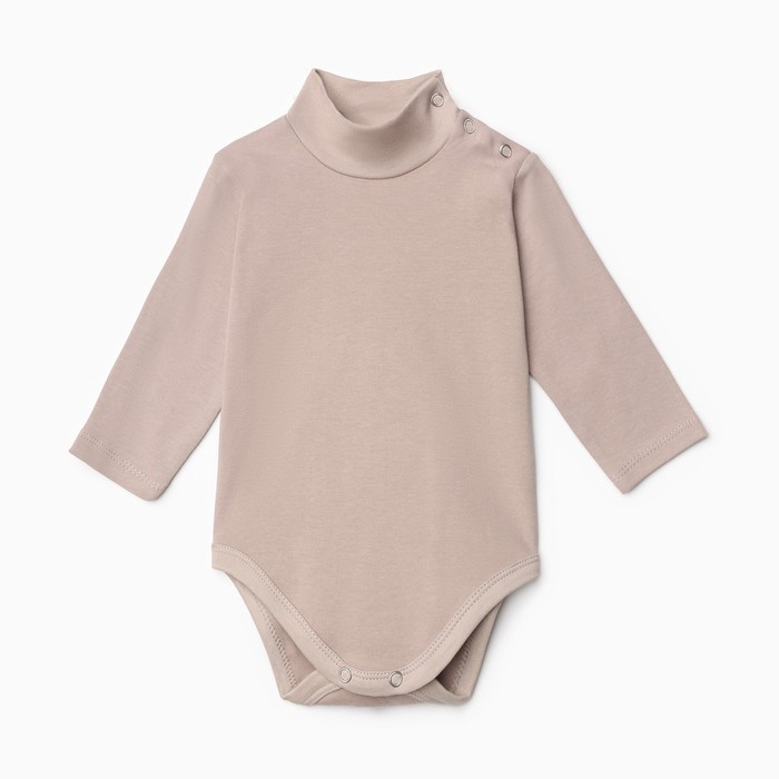Боди детское, с длинным рукавом, цвет капучино, рост 74 см - Фото 1