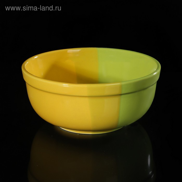 Салатник 900 мл, 18 см, цвет зелено-желтый - Фото 1