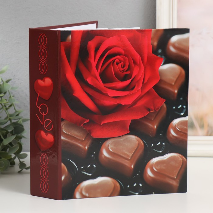 Фотоальбом на 200 фото "Сердечки шоколад" 10х15 см - Фото 1