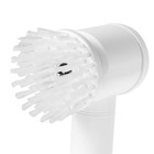 Электрическая щетка для уборки LESH-01, 3 насадки, АКБ, белая - Фото 5